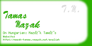 tamas mazak business card